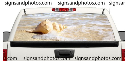 Rear Window Graphic Beach with Shell