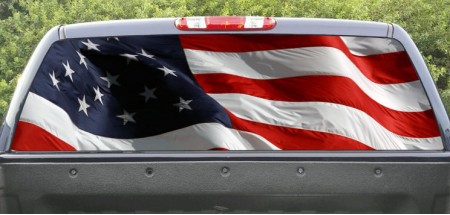 Rear Window Graphic USA Flag