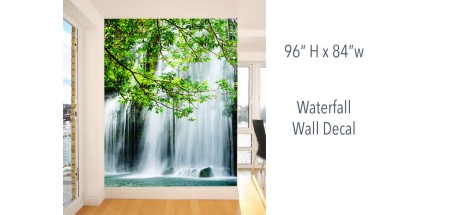 Waterfall Wall Decals 96" H x 84" W