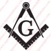 Masonic Symbol Decal 7" x 6.5"