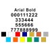 Number Vinyl Decals Set of 30 Stickers Numbers Select Color & Size