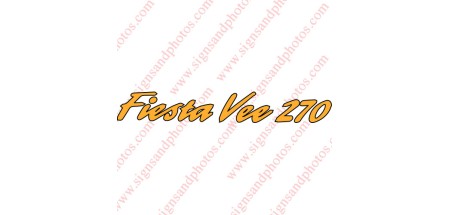 Fiesta Vee 270 Decals 36"x5" Gold and Black (2 colors)